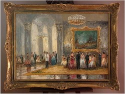 Pozycja Godna Uwagi !!! Scena Rodzajowa w Sali Balowej - Oryg. Christian Stemmeler *1928 (Rozmiar XXL!)