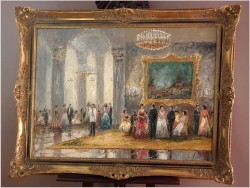 Pozycja Godna Uwagi !!! Scena Rodzajowa w Sali Balowej - Oryg. Christian Stemmeler *1928 (Rozmiar XXL!)