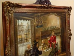 MALARSTWO RODZAJOWE - CURT AUGUST LANDWERH (Hereford 1920 - 1988)