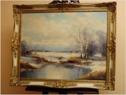 SALONOWY ZIMOWY KRAJOBRAZ - HELMUT STADELHOFER (1914- 1979)