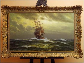 PAŁACOWE MALARSTWO MARYNISTYCZNE - ERNST ALSEN (1920 - 1989)