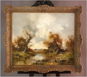 Letni krajobraz ze sztafażem - Ingfried Paul Henze-Morro (1925-2013)