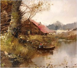 Letni krajobraz ze sztafażem - Ingfried Paul Henze-Morro (1925-2013)