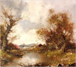 Letni krajobraz ze sztafażem - Ingfried Paul Henze-Morro (1925-2013)