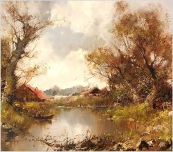 Letni krajobraz ze sztafażem - Ingfried Paul Henze-Morro (1925-2013)