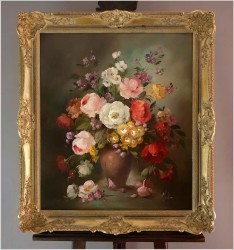 Pałacowe kwiaty w wazonie - Louisa Medina (ur. 1911 Padwa)