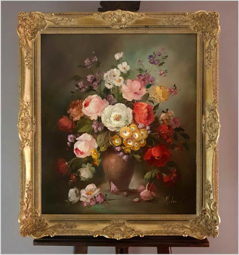 Pałacowe kwiaty w wazonie - Louisa Medina (ur. 1911 Padwa)