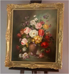 Pałacowe kwiaty w wazonie - Louisa Medina (ur. 1911 Padwa)