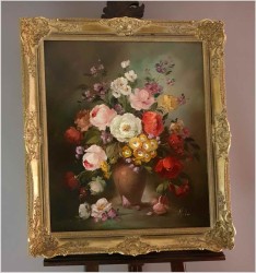 Pałacowe kwiaty w wazonie - Louisa Medina (ur. 1911 Padwa)