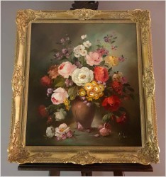 Pałacowe kwiaty w wazonie - Louisa Medina (ur. 1911 Padwa)