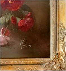 Pałacowe kwiaty w wazonie - Louisa Medina (ur. 1911 Padwa)