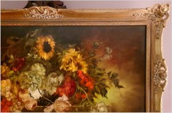 Duży rozmiar! Pałacowy bukiet kwiatowy- Heinrich Garossa *1902