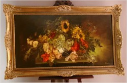 Duży rozmiar! Pałacowy bukiet kwiatowy- Heinrich Garossa *1902