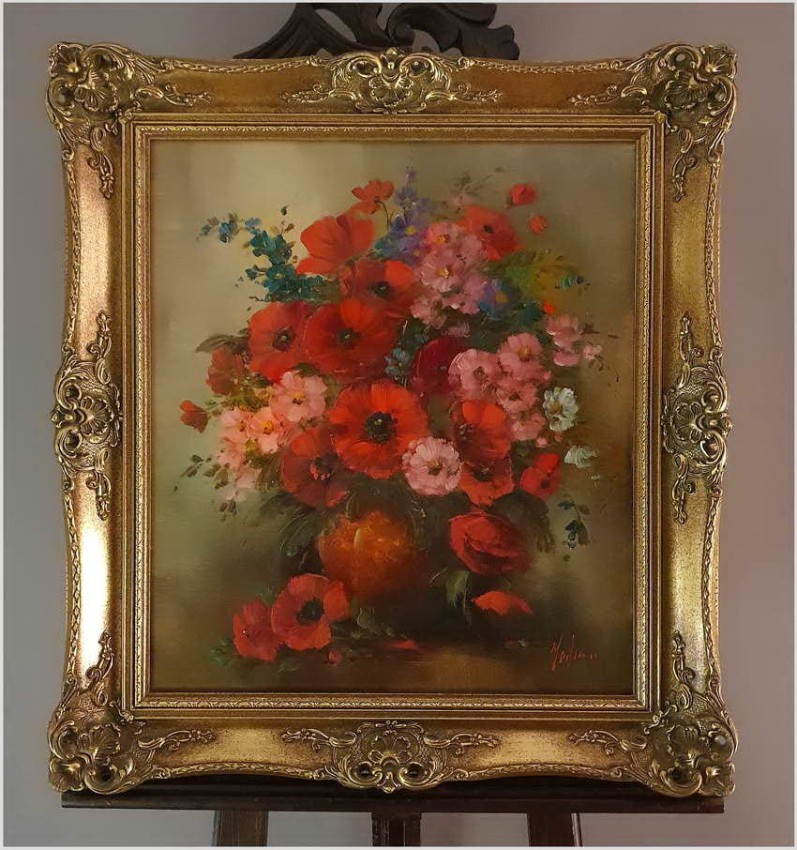 Maki! Pałacowe kwiaty w wazonie - Louisa Medina (ur. 1911 Padwa)