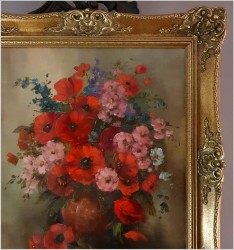 Maki! Pałacowe kwiaty w wazonie - Louisa Medina (ur. 1911 Padwa)