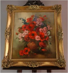 Maki! Pałacowe kwiaty w wazonie - Louisa Medina (ur. 1911 Padwa)