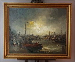 Nabrzeże portowe - Johannes Hubertus Hendrikus BÉVORT (1917-1996)