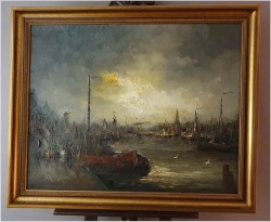 Nabrzeże portowe - Johannes Hubertus Hendrikus BÉVORT (1917-1996)