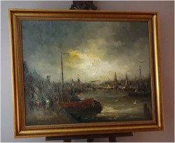 Nabrzeże portowe - Johannes Hubertus Hendrikus BÉVORT (1917-1996)