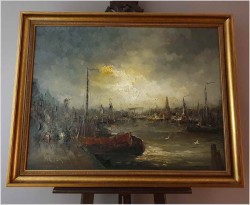 Nabrzeże portowe - Johannes Hubertus Hendrikus BÉVORT (1917-1996)