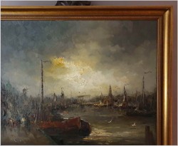 Nabrzeże portowe - Johannes Hubertus Hendrikus BÉVORT (1917-1996)