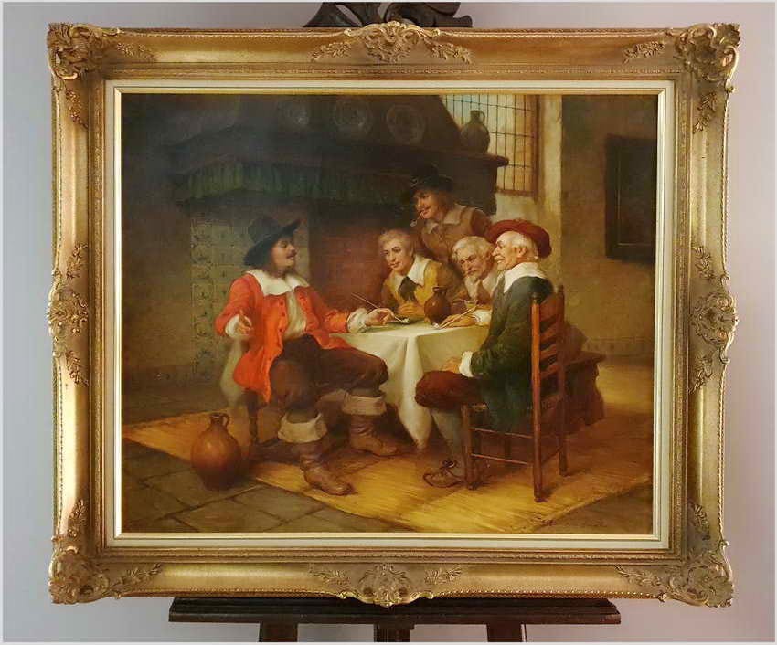 Scena rodzajowa! Nowe wiadomości - Curt August Landwehr (1920-1988)