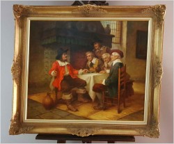 Scena rodzajowa! Nowe wiadomości - Curt August Landwehr (1920-1988)