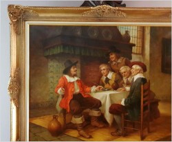 Scena rodzajowa! Nowe wiadomości - Curt August Landwehr (1920-1988)