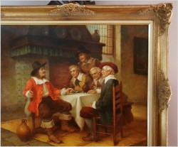 Scena rodzajowa! Nowe wiadomości - Curt August Landwehr (1920-1988)