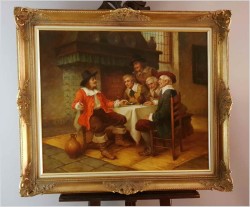 Scena rodzajowa! Nowe wiadomości - Curt August Landwehr (1920-1988)