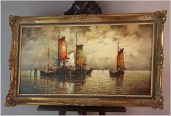 Mega Rarytas! Rybacy na Weneckiej lagunie - Carol Spree *1907