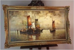 Mega Rarytas! Rybacy na Weneckiej lagunie - Carol Spree *1907