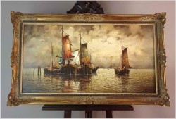 Mega Rarytas! Rybacy na Weneckiej lagunie - Carol Spree *1907