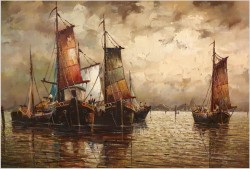 Mega Rarytas! Rybacy na Weneckiej lagunie - Carol Spree *1907