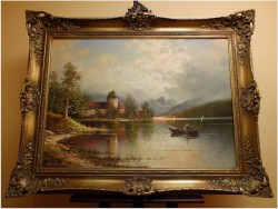 MALARSTWO DO SALONU! WIDOK NA FRAUENINSEL - GUSTAW WEISS/GUWE (125cmx95cm)