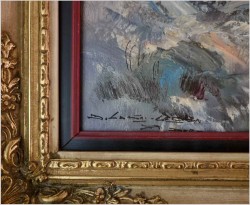 Nokturn! Zimowy zachód słońca - Dieter Lukas Larsen (1936-2001)