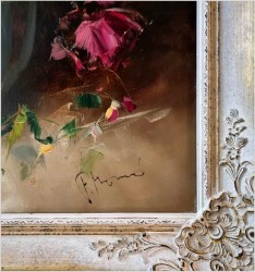 Malarstwo szpachlowe! Kwiaty -Ingfried Paul Henze-Morro (1925-2013)
