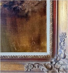 Wędkarz nad wodą - Ingfried Paul Henze-Morro (1925-2013) Rozmiar XXL!