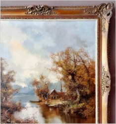 Wędkarz nad wodą - Ingfried Paul Henze-Morro (1925-2013) Rozmiar XXL!