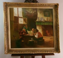 Stara scena rodzajowa! Najświeższe wiadomości - W.Lewthen 1949 rok