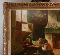 Stara scena rodzajowa! Najświeższe wiadomości - W.Lewthen 1949 rok