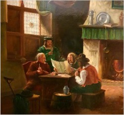 Stara scena rodzajowa! Najświeższe wiadomości - W.Lewthen 1949 rok