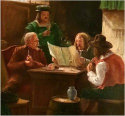 Stara scena rodzajowa! Najświeższe wiadomości - W.Lewthen 1949 rok