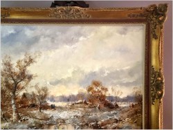 Zimowy krajobraz ze sztafażem - Ingfried Paul Henze-Morro (1925-2013)