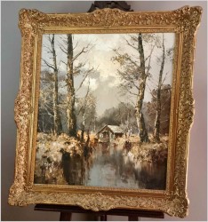 Technika szpachlowa! Leśne rozlewisko - Erich Paulsen *1932