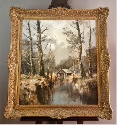 Technika szpachlowa! Leśne rozlewisko - Erich Paulsen *1932