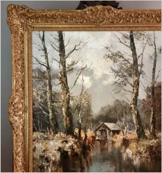 Technika szpachlowa! Leśne rozlewisko - Erich Paulsen *1932