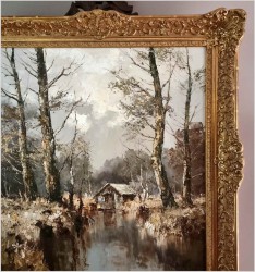 Technika szpachlowa! Leśne rozlewisko - Erich Paulsen *1932