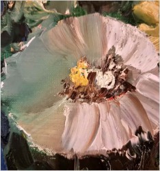 Malarstwo szpachlowe! Kwiaty w wazonie - oryg. Erich Griese *1912