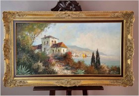 Wspaniała Panorama Śródziemnomorska - Benno Stadler (1908-1984)